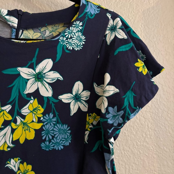 Draper James Navy Dress with Floral Accents - Picture 4 of 7